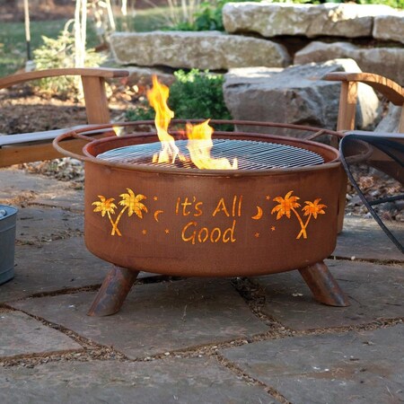 Patioplus Its All Good Fire Pit, Natural Rust Patina PA2640510